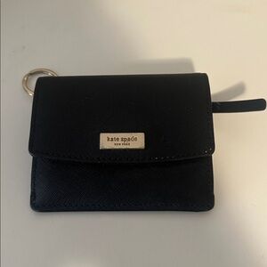Kate Spade Black Card Holder with Gold Accent